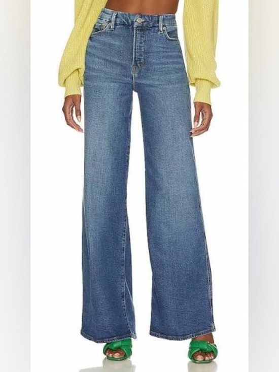 Denim - GOOD AMERICAN GOOD SKATE WIDE LEG JEANS INDIGO258 size 4/27